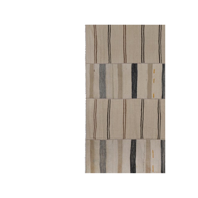 Vintage Oversized Striped Turkish Kilim Rug 8' X 10'4'' For Sale - Image 4 of 10