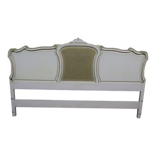 French Style Cane King Headboard For Sale