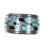 6.75" Kee Joe Benally Navajo Sterling - Turqoise & Jet Inlay Cuff Bracelet For Sale In Austin - Image 6 of 11