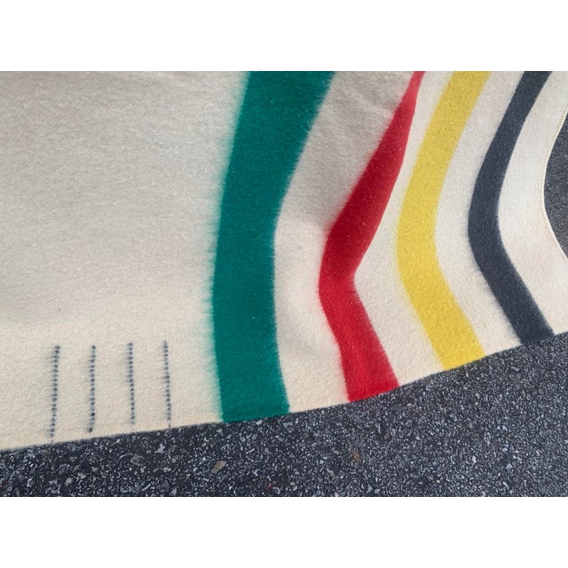 1970s Hudson Bay Four Point Striped Wool Blanket Chairish