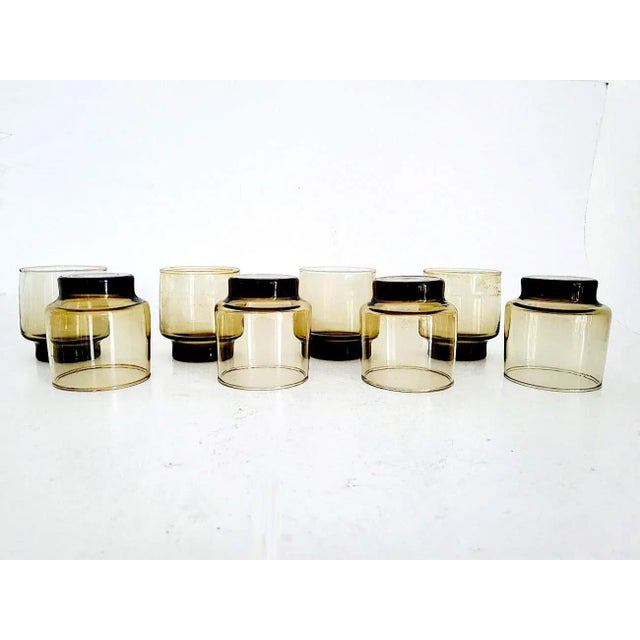 Mid-Century Modern 1970s Libbey Glass Tawny Accent Old Fashioned Lowball Tumblers, Set of 8 For Sale - Image 3 of 8