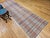 American Vintage American Rag Runner, Hand-Woven Wool & Cotton, Ivory & Red Stripe Pattern, 3x13 For Sale - Image 3 of 14