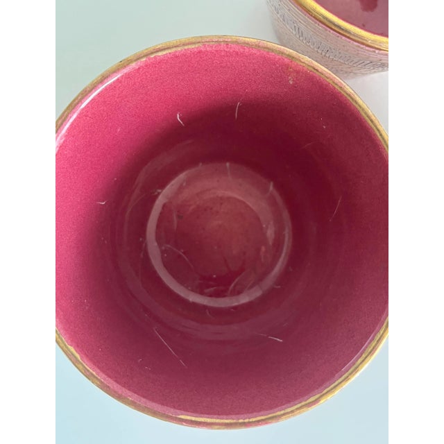 Vintage Mid Century Bitossi Small Pink and Gold Ceramic Planters - Set of 3 For Sale - Image 12 of 12