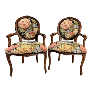 1980s Pair of Raymond Waites Louis XVI Style Chairs by Lane
