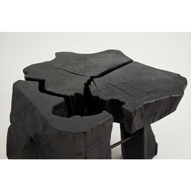 Gold Rustic Sculptural Coffee Table by Logniture For Sale - Image 8 of 18