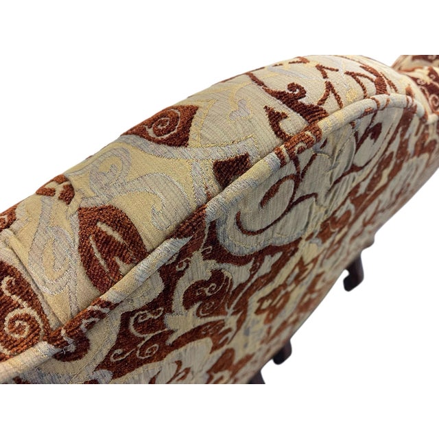 Brown Century Furniture Amelia Arm Chairs, a Pair, French Throne Dining Chairs, Usa For Sale - Image 8 of 12