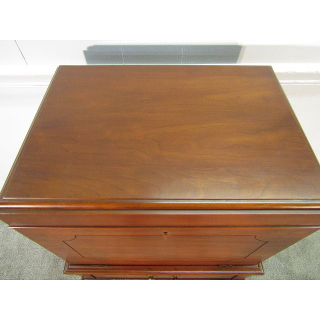 Henkel Harris Solid Cherry Wine Chest For Sale - Image 6 of 14