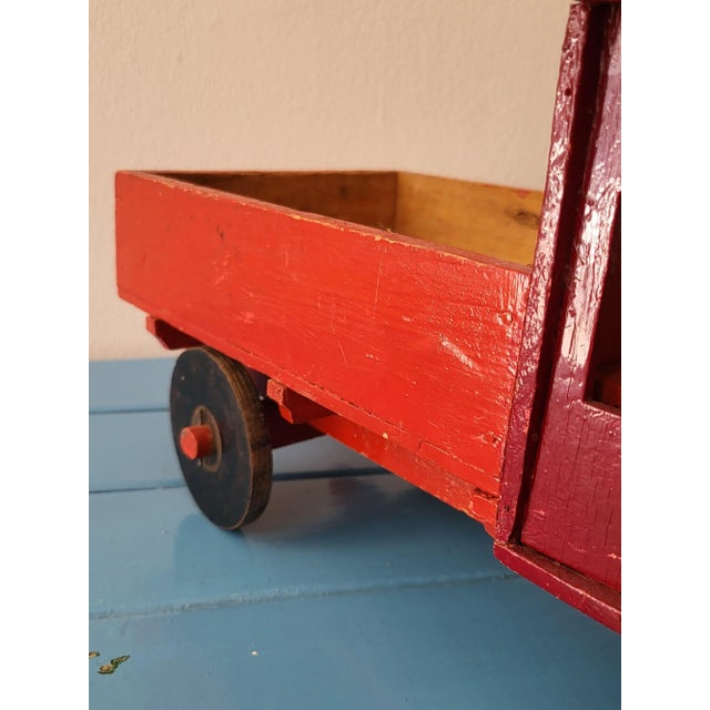 Antique Handmade Wooden Toy Truck, 1940s For Sale - Image 9 of 12
