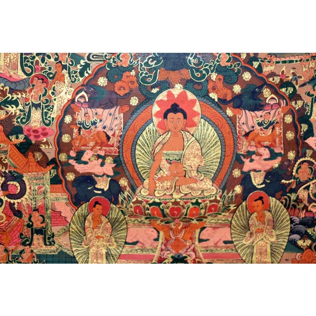 The last piece from our fine hand painted Tibetan Thangka collection from Nepal. This extraordinary Thangka depicts 108...