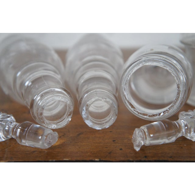 Antique Reed & Barton Silver Plate Etched Glass Cruet Condiment Caddy Set- 6 Pieces For Sale - Image 11 of 12