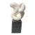 Signed Alain Prevost Modernist Abstract Carved Stone Sculpture on Black Stone Base For Sale
