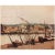 Rare First edition offset lithograph after painting "La Siene à Rouen" (The Seine in Rouen) by French painter Camille...