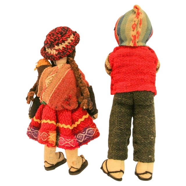 Mid 20th Century Vintage Handcrafted Peruvian Folk Art Dolls, Mid-20th Century For Sale - Image 5 of 12