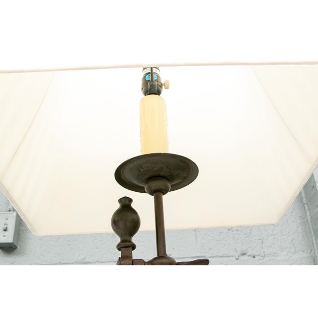Vintage Mediterranean Revival Style Wrought Iron Floor Lamp For Sale - Image 9 of 10