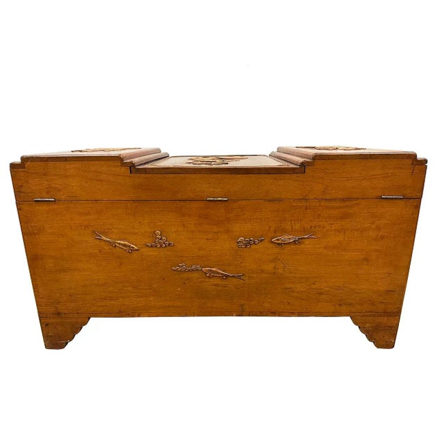 Early 20th Century Chinese Carved Camphor Wood Hope Chest For Sale - Image 12 of 12