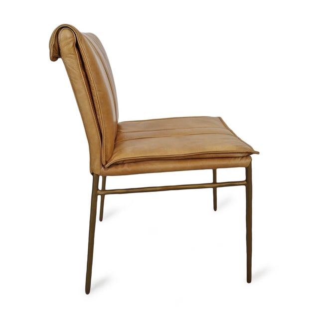 Contemporary Palomino & Bronze Dining Chair For Sale - Image 3 of 8