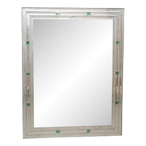 Artisan Mirror w/Green Églomisé Accents