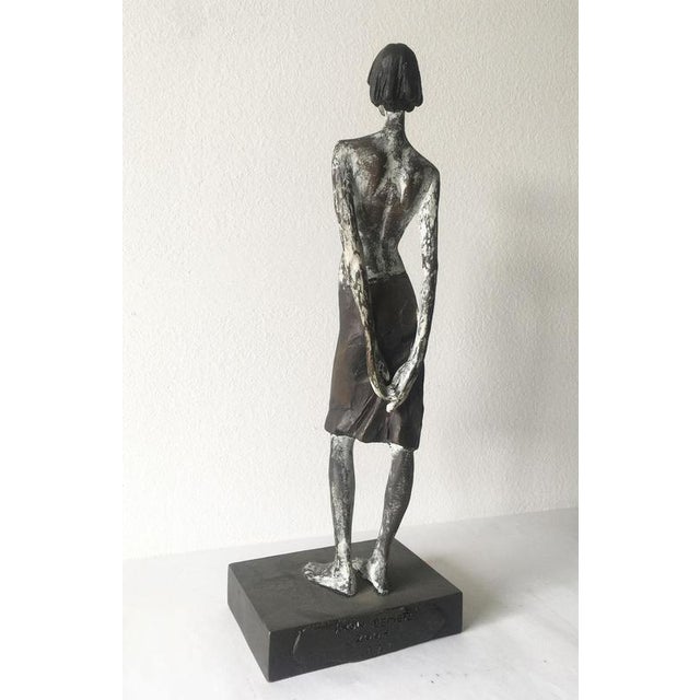 Italian Cast Lost Wax and Bronze Sculpture by Aron Demetz Guardando, 2004 For Sale - Image 13 of 18