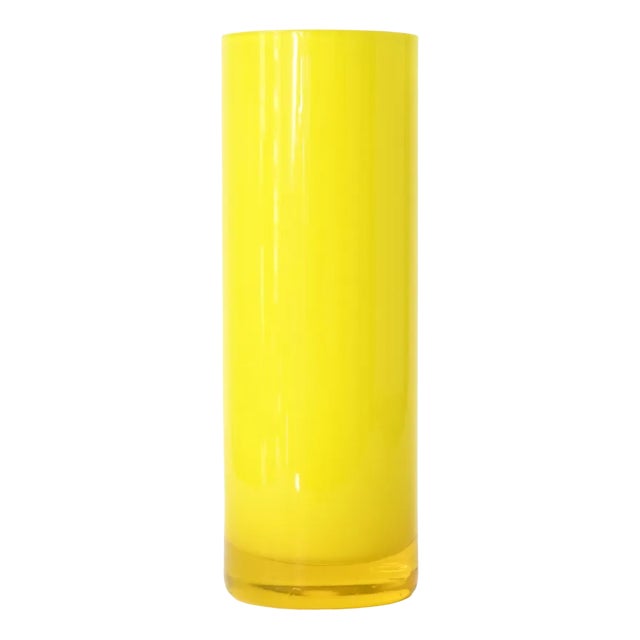 Yellow Glass Vase from Peill & Putzler, 1970s For Sale