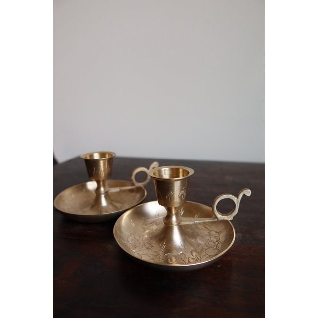 Brass Candlesticks For Sale - Image 4 of 6