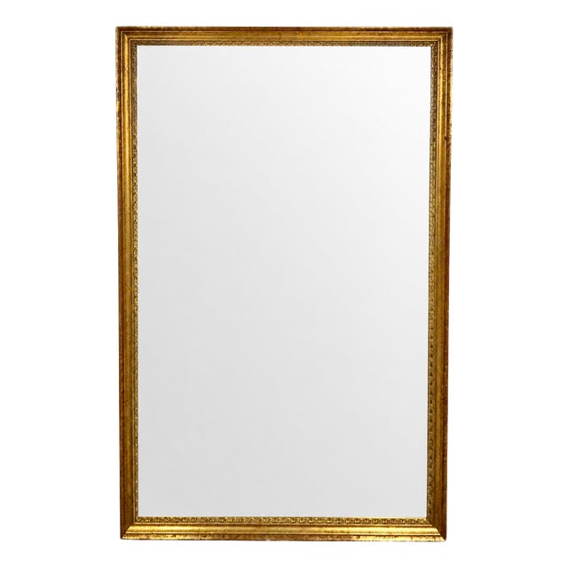Large Spanish Giltwood Wall Mirror, 1950 For Sale