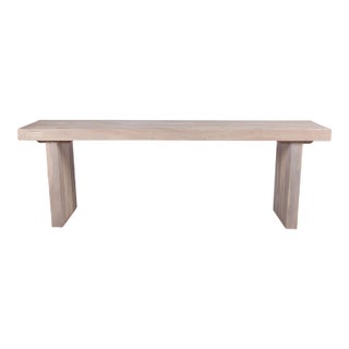 8 Feet Long Modern White Teak Console Table 58 For Sale