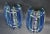 Italian Glass & Chrome Sconces by Veca Blue & Clear Mid-Century Modern - Pair For Sale - Image 9 of 13