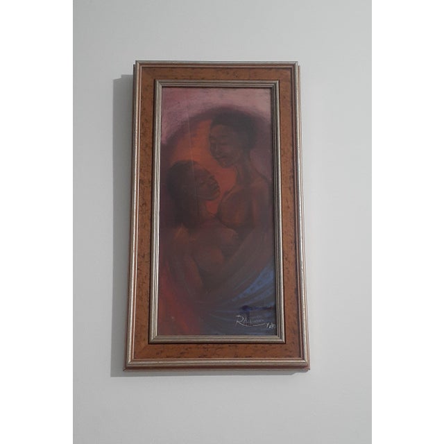 Contemporary "Eternal Embrace" Nude Figurative Acrylic on Canvas Painting by Richard Atkinson, Framed For Sale - Image 6 of 6