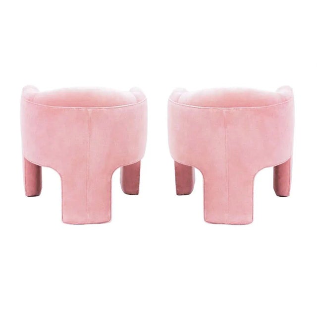 Weiman Preview Modern Preview Furniture Co. Three-Legged Sculptural Armchairs - A Pair For Sale - Image 4 of 5