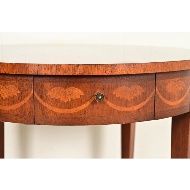 Brown Baker Furniture Federal Inlaid Mahogany Tea Table or Occasional Side Table For Sale - Image 8 of 14