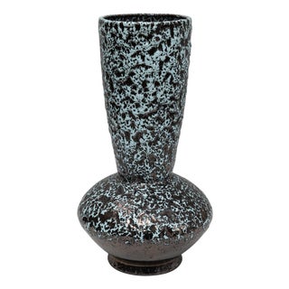 20th Century French Fat Lava Ceramic Vase For Sale