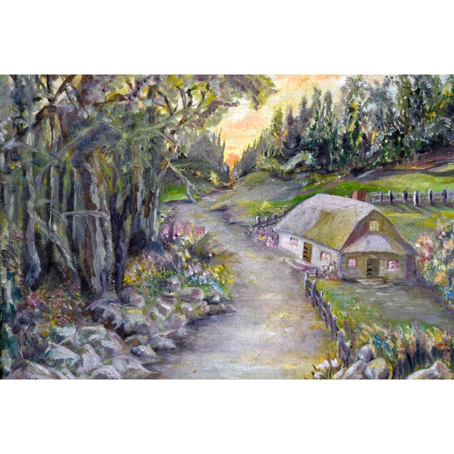 Impressionist Country Cottage at Sunrise For Sale - Image 3 of 5
