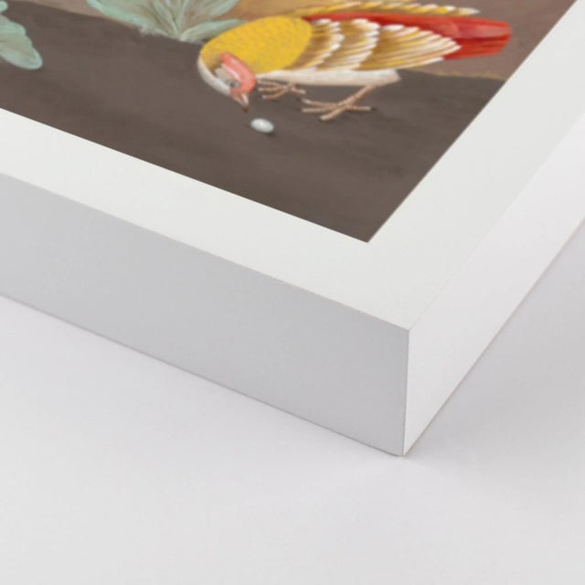 Contemporary Forest & Pheasants by Allison Cosmos, Set of 3, in White Framed Paper, Medium Art Print For Sale - Image 3 of 8