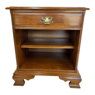 Vintage Ethan Allen Heirloom Maple One Drawer One Shelf Nightstand For Sale