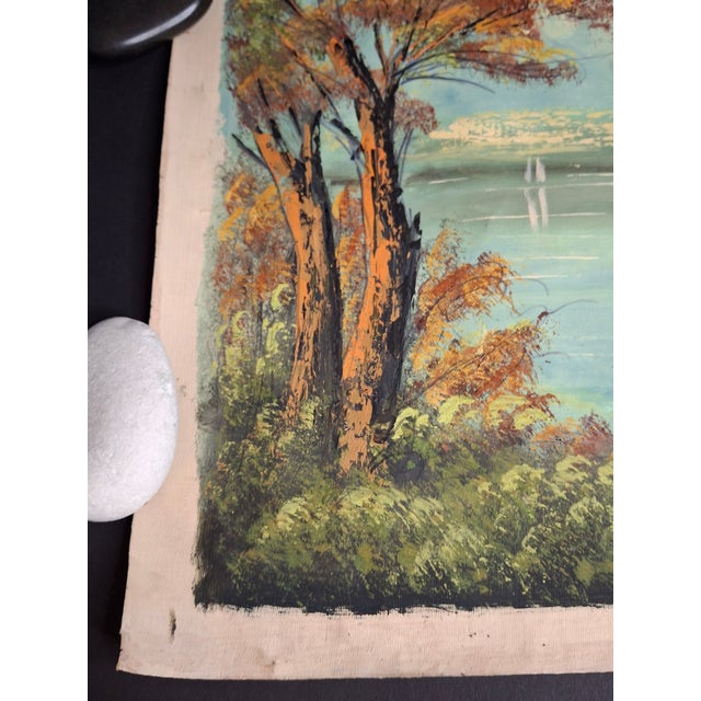 Beige Avigdor Luisada Pair Original Oil Paintings Jerusalem & Sea of Galilee Modernism For Sale - Image 8 of 18