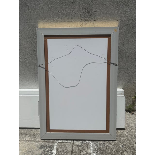 Light Green Early 20th Century Vintage Boho Original Painting on Board of Male Nude For Sale - Image 8 of 8