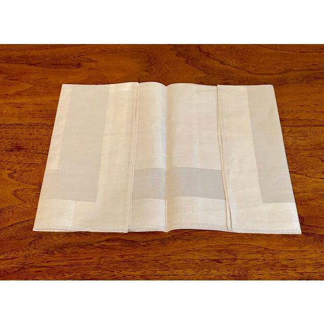 Vintage Large Irish Linen Napkins, Set of 8 Never Used For Sale - Image 10 of 11