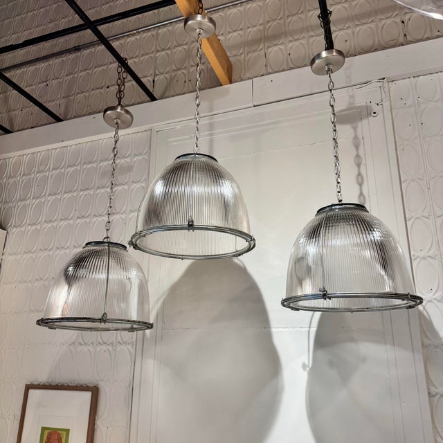 1960s Set of 3 Vintage Halophane Fixtures For Sale - Image 5 of 5