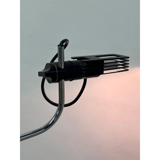 Black Bruno Gecchelin Wing Floor Lamp for Oluce, Italy 1970s For Sale - Image 8 of 13