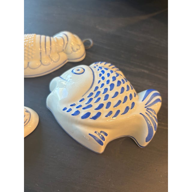 Vintage Italian Bassano Ceramic Sea Plaques Set of 3 For Sale In San Diego - Image 6 of 9
