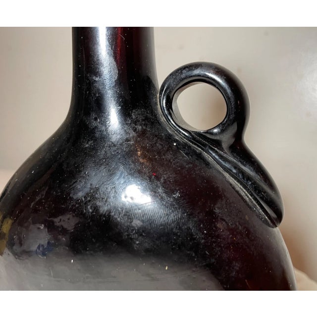 Antique 19th Century Hand Blown Ruby Glass Sterling Chestnut Liquor Flask Bottle For Sale - Image 10 of 16