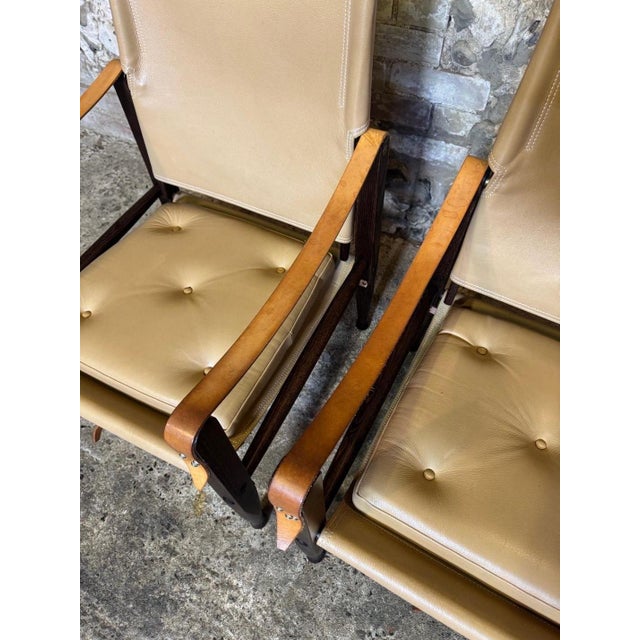 KK47000 Safari Chairs in Leather attributed to Kaare Klint for Carl Hansen & Søn, 2010s, Set of 2 For Sale - Image 10 of 18