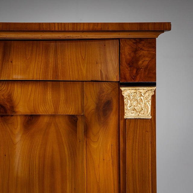 Biedermeier Demi-Cabinet with Pilasters, 1820 For Sale - Image 10 of 14