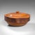 Late 19th Century 1900s Pair of Antique Victorian English Carved Yew Lidded Bowls For Sale - Image 5 of 13