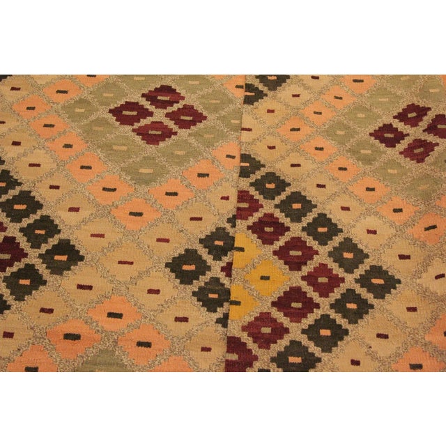 1980s 1980s Rustic Kilim Tan Beige Wool Rug - 5'4" X 6'8" For Sale In New York - Image 6 of 7