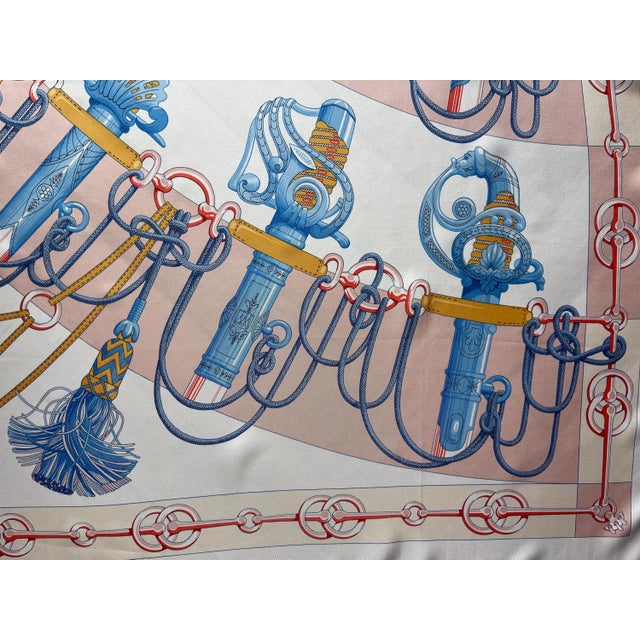 HERMÈS CLIQUETIS Silk Scarf designed by Abadie Julie 2018 For Sale - Image 9 of 9
