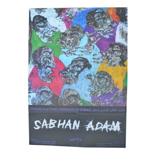 Large Exhibition Poster for the French Cultural Center of Damascus after Sabhan Adam For Sale