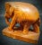Mid 20th Century Vintage Rustic Artisan Craft Hand-Carved Wooden Elephant Figurine For Sale - Image 5 of 8