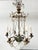 Louis XVI style chandelier with beaded garlands Bronze and painted sheet metal frame Six-light chandelier Good condition...