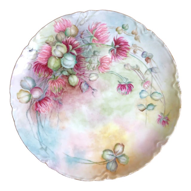 Antique French Limoges Decorative Porcelain Plate For Sale